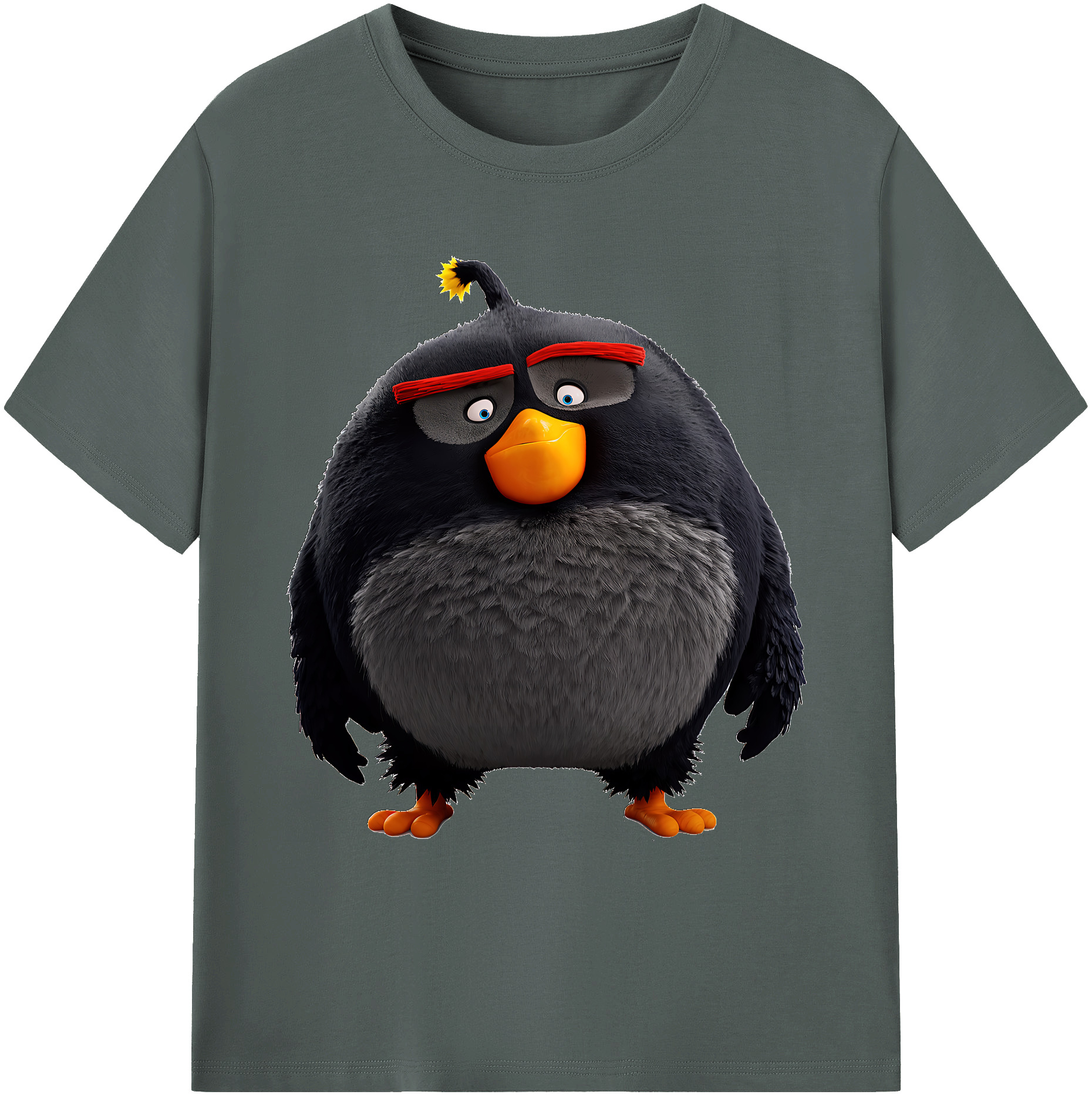 （画像用） Angry Birds アングリーバード 綿100％ メンズ半袖Tシャツ｜肌触りやわらか＆通気性